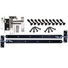 Beslagset zwart enkele opgeklampte deur 42.7963 Beslagset zwart enkele opgeklampte deur 42.7963